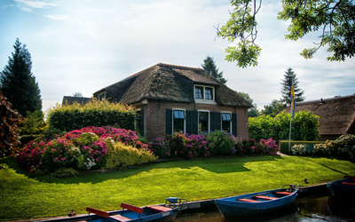 house with beautiful landscaping 