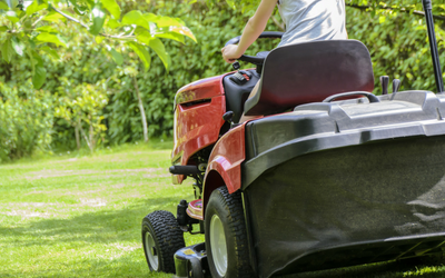 Mowing the lawn 